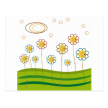 field of daisies postcards