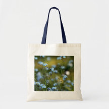 Field of Forget-Me-Not Flowers Tote Bags