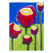 "Field of Funky Flowers" Greeting Card