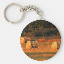 Field of hay keychain