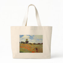 Field of Poppies, Claude Monet Canvas Bags