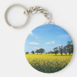 Field of rape, Surrey, England Key Chain