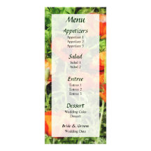 Field of Red Poppies Menu... Customized Rack Card