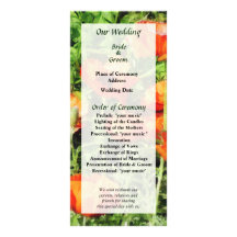 Field of Red Poppies Wedding Program Custom Rack Cards