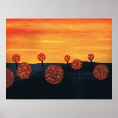 Field of Trees Poster by rippleart
