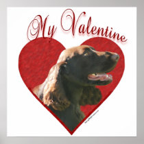 Field Spaniel My Valentine Poster