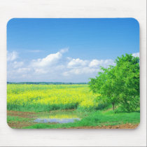 Field Trees Blue Sky mousepads