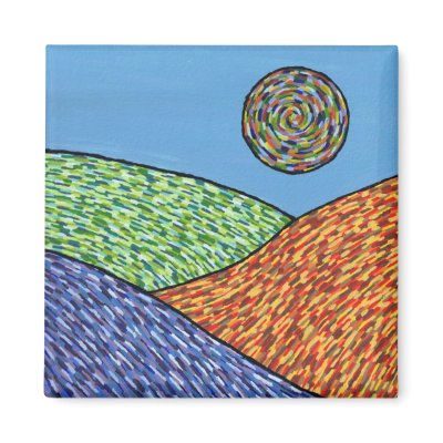 fields and sun by rippleart