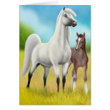 Fields of Gold Horses Greeting Card