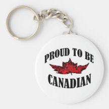 Fier d'être canadien porte-clés