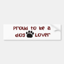 Fier d'être un amoureux des chiens autocollant pour voiture