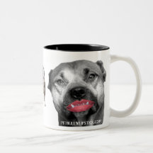 Fierce Pit Bull with Lipstick - Customized Mugs
