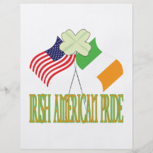 Fierté américaine irlandaise prospectus avec motif
