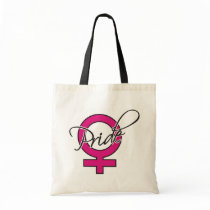 Fierté rose de femelle de ruban sacs