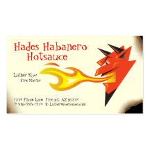 Fiery Devil's Head_Hot Sauce_Spicy Foods Business Card