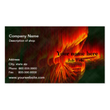 Fiery Fishing Fly Business Cards