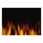 Fiery Hot Flames Backdrop Custom Announcement
