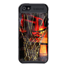 Fiery hot smokin' basketball goal iphone 5 case