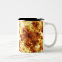 Fiery Inferno Explosion Textured Coffee Mug