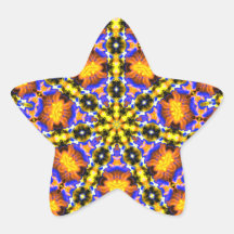 FIERY KALEIDOSCOPE STAR STICKERS