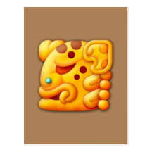 Fiery Maya Animal Head Postcard