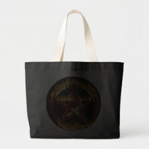 Fiery pentagram tote bag