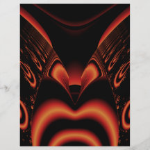 Fiery Red and Black Fractal. Custom Flyer