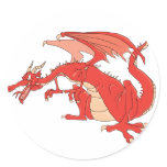Fiery Red Dragon Stickers