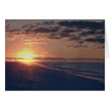 'Fiery Sunrise' Blank Greeting Card