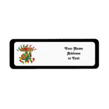 Fiesta Cactus w/Sombrero & Guitar Return Address Label