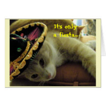 Fiesta Cat Greeting Card