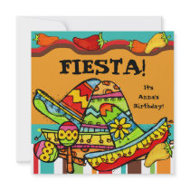 Fiesta Customized  Birthday Invitations