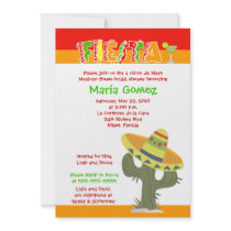 Fiesta Mexican Theme 5x7 Bridal Shower Invite