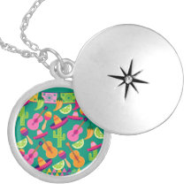 Fiesta Party Sombrero Limes Guitar Maraca Saguaro Custom Necklace