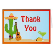 Fiesta Party Thank You Card cards