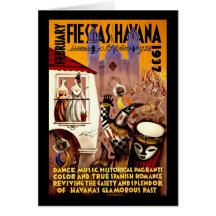 Fiestas Havana 1937 Greeting Cards