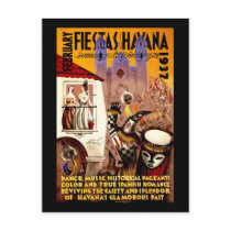 Fiestas Havana 1937 Postcard