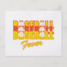 fièvre de base-ball rouge et jaune prospectus avec motif