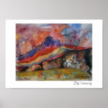 Fifi Snoozing Poster