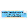 Fifth base sticker take 2 bumper sticker