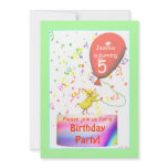 Fifth Birthday Party Chicken Invitation