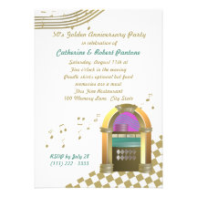 Fifties are Golden Custom Announcements