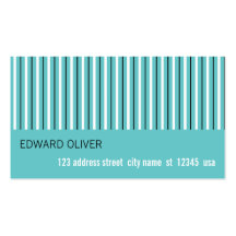 Fifties Pinstripe Business Card Template, 66CCCC