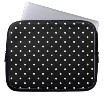Fifties Style Black Polka Dot Laptop/iPad 2 Case laptop sleeves