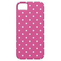 Fifties Style Pink Flambe Polka Dot iPhone 5 Case