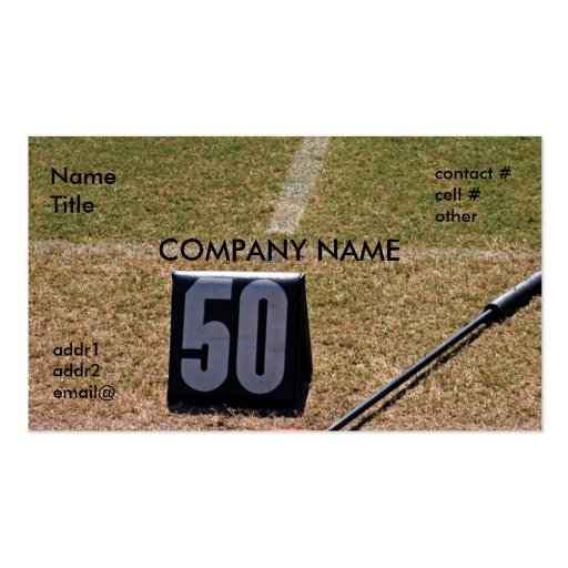 fifty yard line business card templates