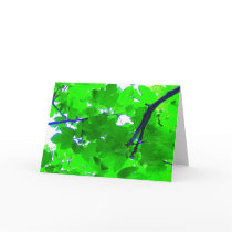 Fig tree leaves greeting card