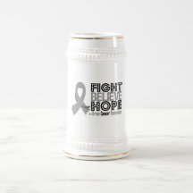 Fight Believe Hope - Brain Cancer Coffee Mugs