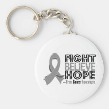 Fight Believe Hope - Brain Cancer Keychain