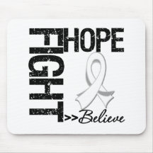 Fight Believe Hope v2 Lung Cancer Mousepads